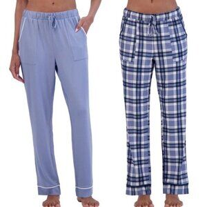 NEW Lucky Brand Women 2 Pack Straight Leg Lounge Pants W/ Drawstring & Pockets M